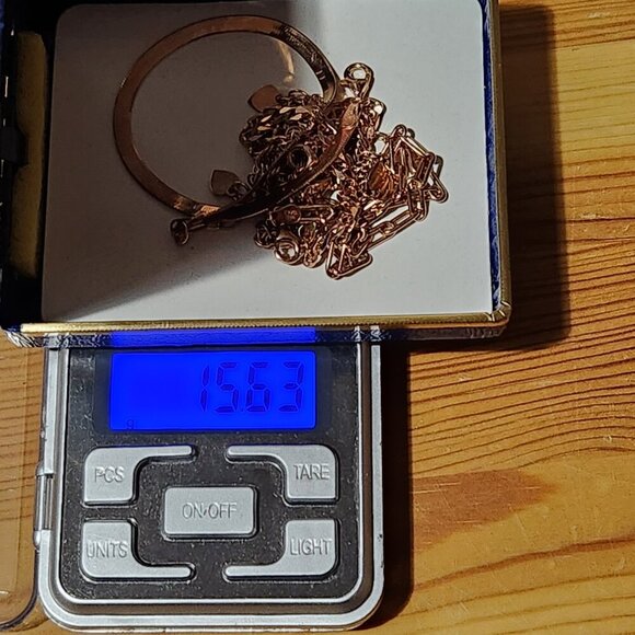 Rose Gold Tone Sterling Silver Bracelet Set 4 Chains Heart Charms 925 Italy NEW - Picture 12 of 12